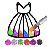 Princess Glitter Coloring